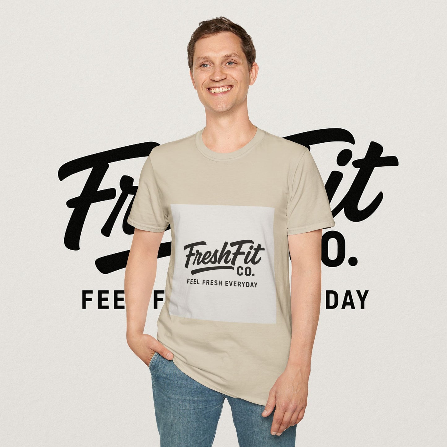 FreshFit Unisex Softstyle T-Shirt | Casual Wear, Gift for Fitness Enthusiasts, Everyday Comfort, Stylish Tee, Motivational Apparel