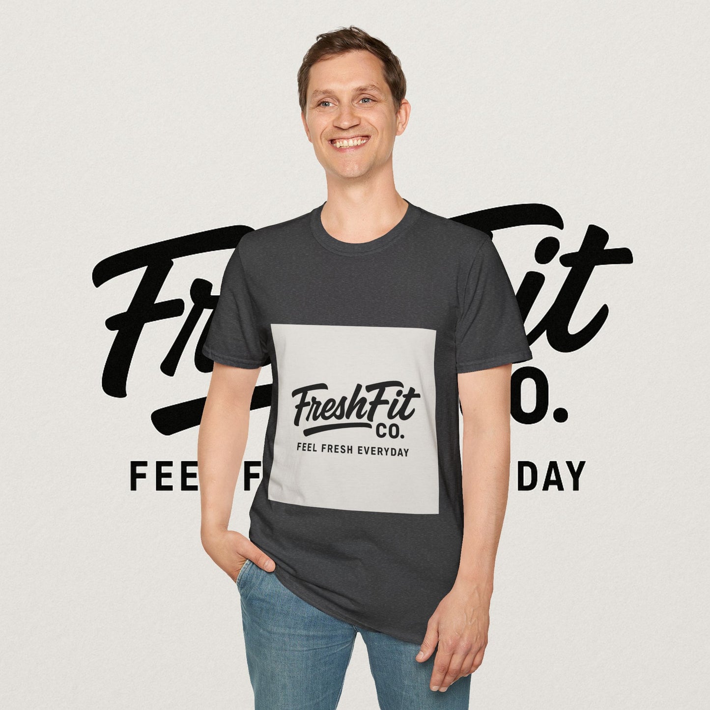 FreshFit Unisex Softstyle T-Shirt | Casual Wear, Gift for Fitness Enthusiasts, Everyday Comfort, Stylish Tee, Motivational Apparel
