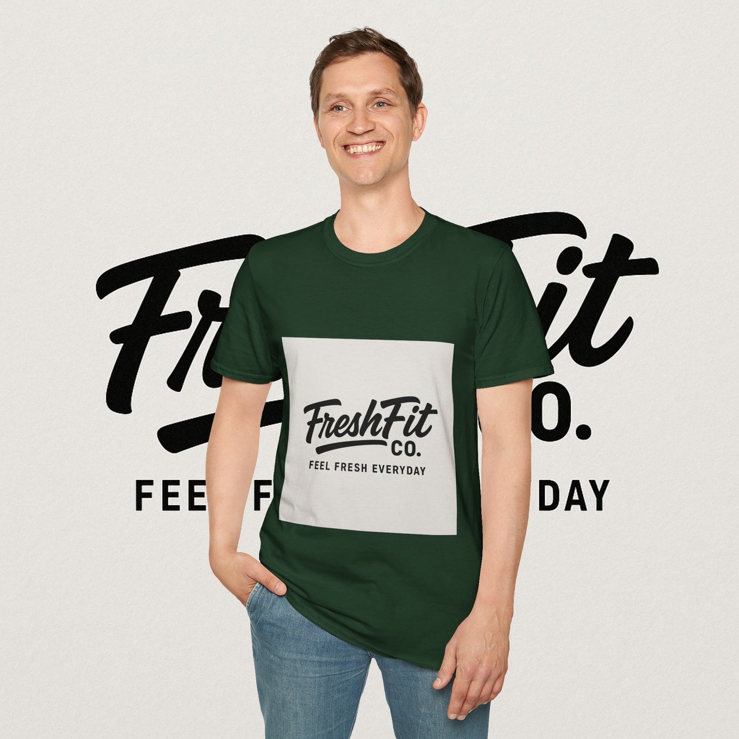 FreshFit Unisex Softstyle T-Shirt | Casual Wear, Gift for Fitness Enthusiasts, Everyday Comfort, Stylish Tee, Motivational Apparel