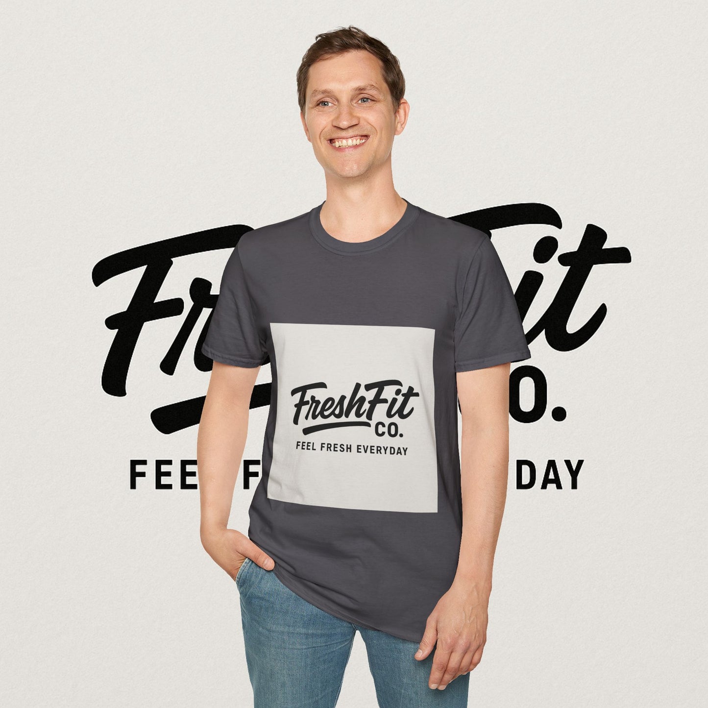 FreshFit Unisex Softstyle T-Shirt | Casual Wear, Gift for Fitness Enthusiasts, Everyday Comfort, Stylish Tee, Motivational Apparel