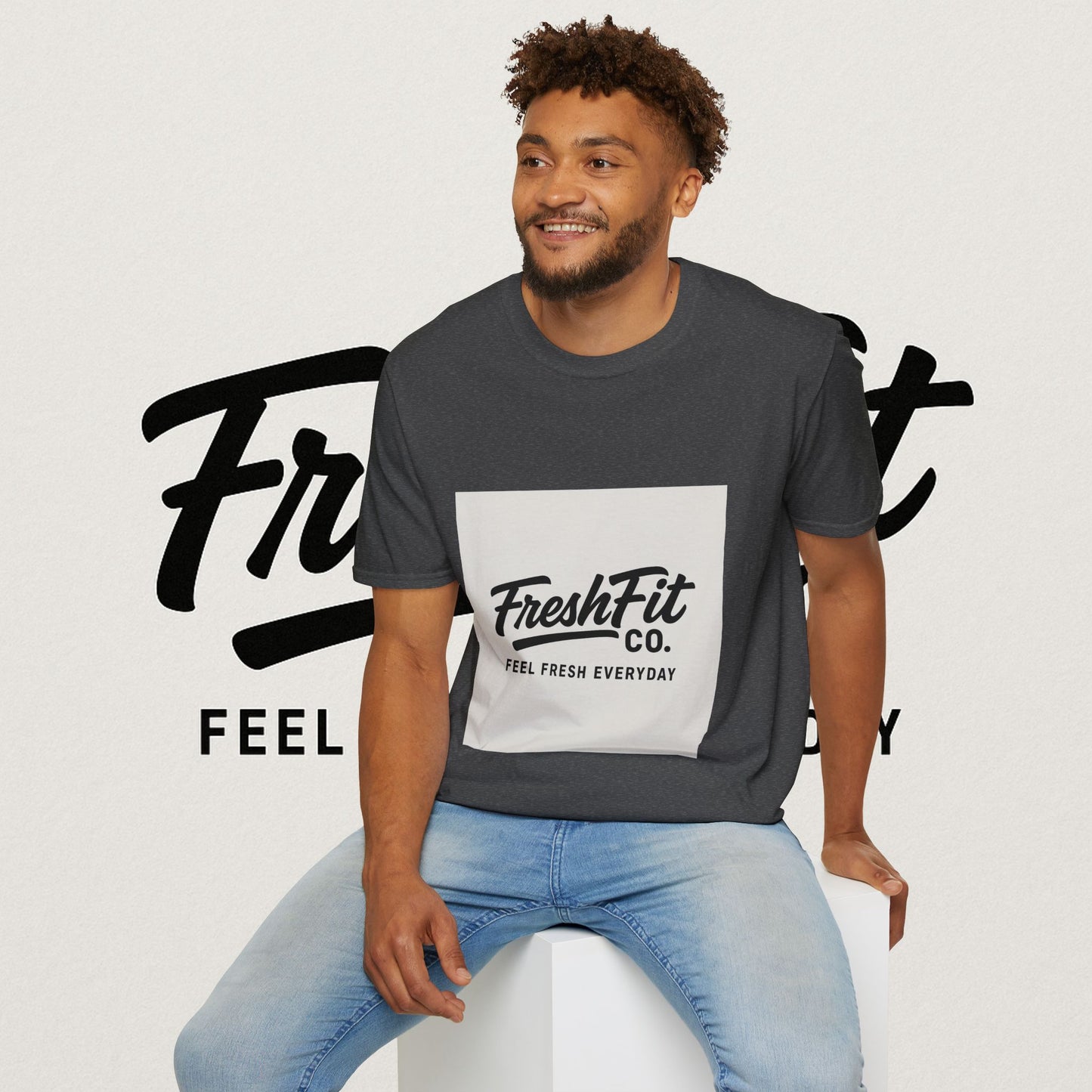 FreshFit Unisex Softstyle T-Shirt | Casual Wear, Gift for Fitness Enthusiasts, Everyday Comfort, Stylish Tee, Motivational Apparel