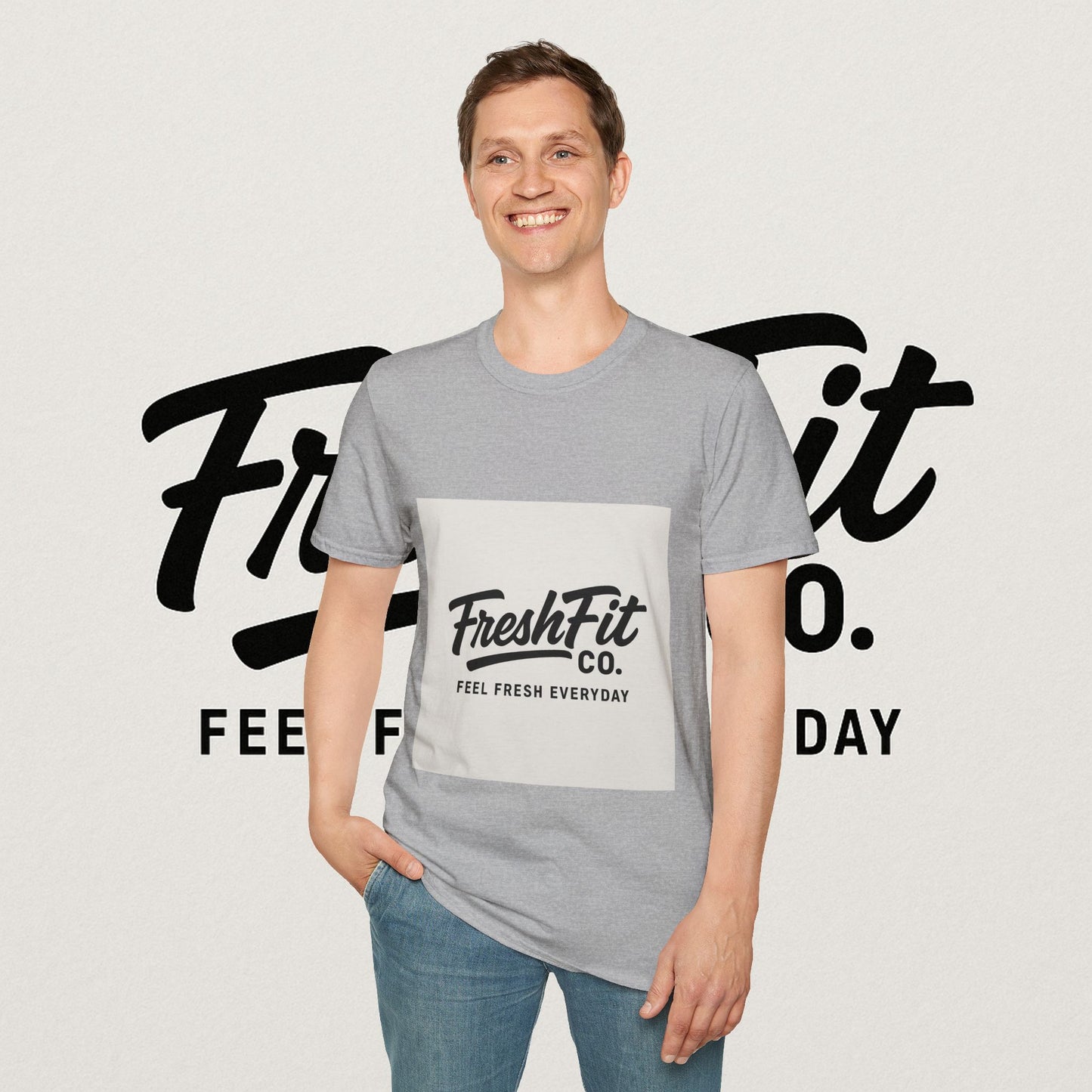 FreshFit Unisex Softstyle T-Shirt | Casual Wear, Gift for Fitness Enthusiasts, Everyday Comfort, Stylish Tee, Motivational Apparel