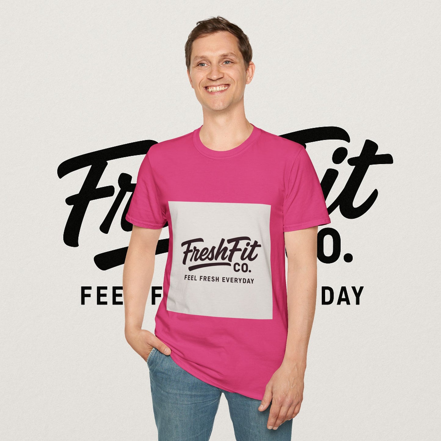 FreshFit Unisex Softstyle T-Shirt | Casual Wear, Gift for Fitness Enthusiasts, Everyday Comfort, Stylish Tee, Motivational Apparel